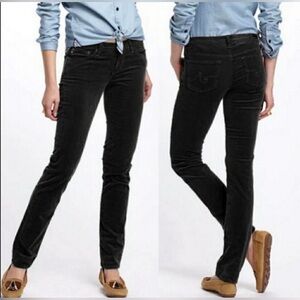 💜 AG Adriano Goldschmied The Stevie slim straight dark brown/grey corduroy jean